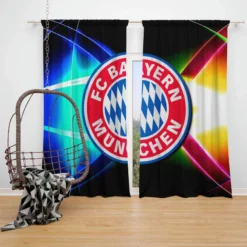 FC Bayern Munich Successful Club in German Football Window Curtain