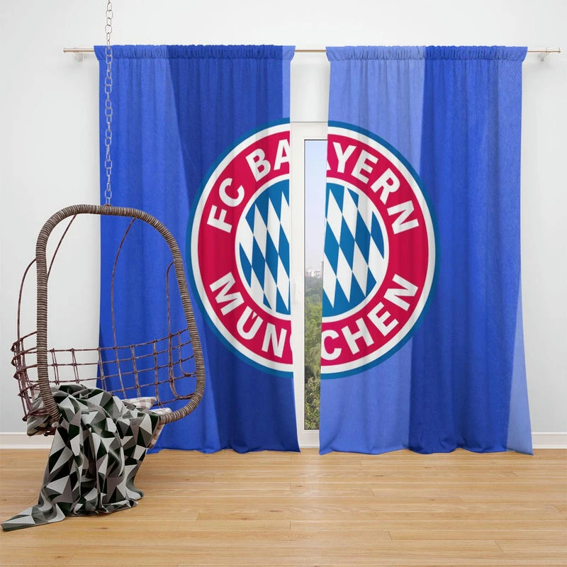 FC Bayern Munich Top Ranked Soccer Team Window Curtain