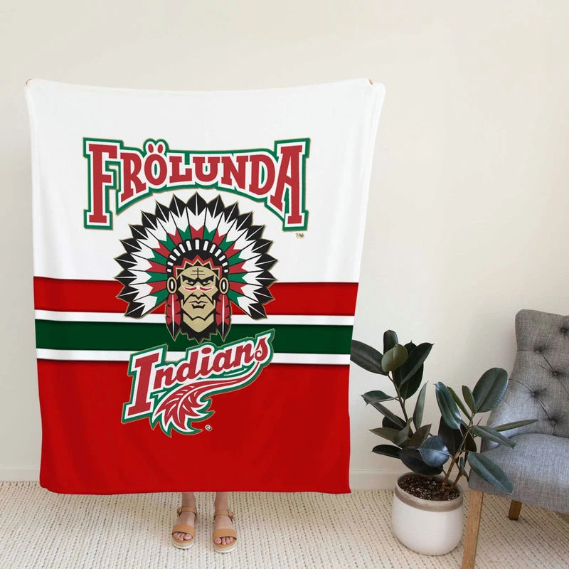 FHC Golden  Frolunda Indians NHL Hockey Fleece Blanket