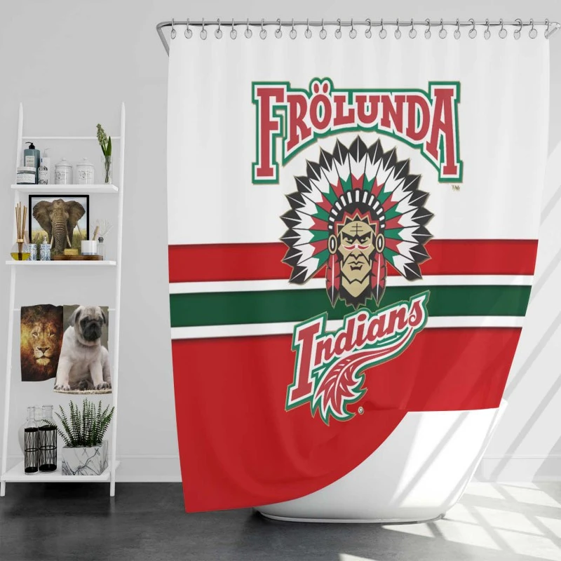 FHC Golden  Frolunda Indians NHL Hockey Shower Curtain