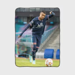 FIFA 22 Kylian Mbappe PSG Game Fleece Blanket 1