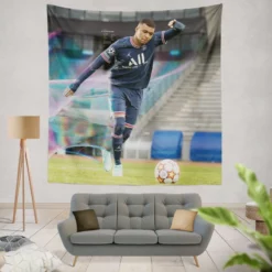 FIFA 22 Kylian Mbappe PSG Game Tapestry