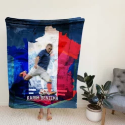 FIFA Football Player Karim Benzema Fleece Blanket