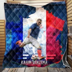 FIFA Football Player Karim Benzema Quilt Blanket