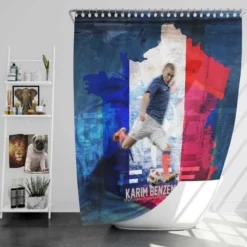 FIFA Football Player Karim Benzema Shower Curtain