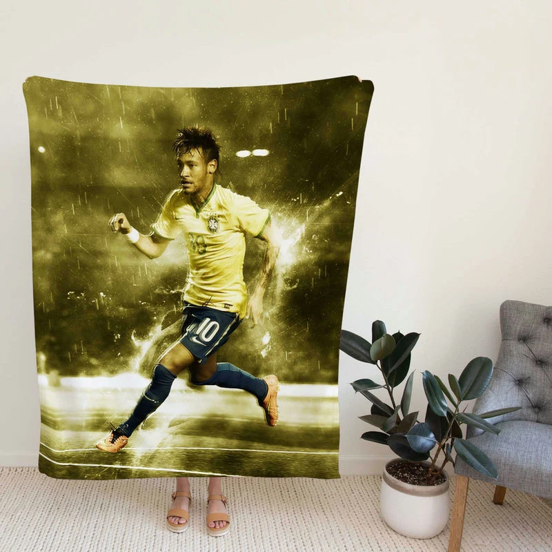 FIFA World Cup Footballer Neymar Fleece Blanket