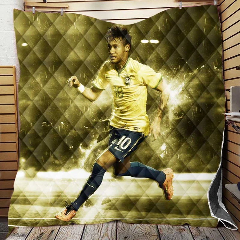 FIFA World Cup Footballer Neymar Quilt Blanket