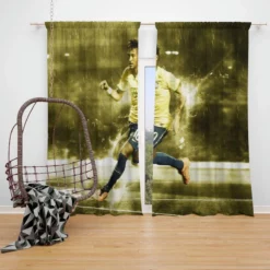 FIFA World Cup Footballer Neymar Window Curtain