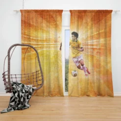 FIFPro World XI Football Player Marcelo Vieira Window Curtain