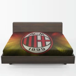 Famous Football Club in Italy AC Milan Fitted Sheet 1