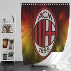 Famous Football Club in Italy AC Milan Shower Curtain
