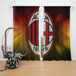 Famous Football Club in Italy AC Milan Window Curtain