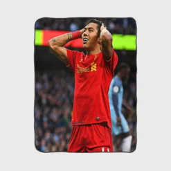 Fast FA Cup Soccer Player Roberto Firmino Fleece Blanket 1