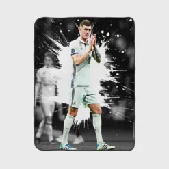 Fast Football Player Toni Kroos Fleece Blanket 1