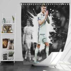 Fast Football Player Toni Kroos Shower Curtain