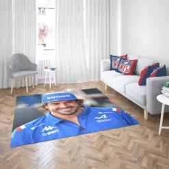 Fernando Alonso Classic Spanish Formula 1 Player Rug 2