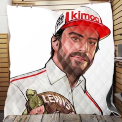 Fernando Alonso Energetic Spanish Formula 1 Player Quilt Blanket