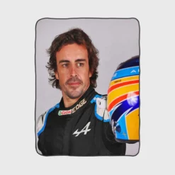 Fernando Alonso Exciting Spanish Formula 1 Player Fleece Blanket 1