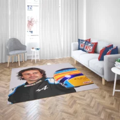 Fernando Alonso Exciting Spanish Formula 1 Player Rug 2