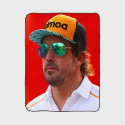 Fernando Alonso Popular Spanish Formula 1 Player Fleece Blanket 1