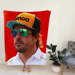 Fernando Alonso Popular Spanish Formula 1 Player Fleece Blanket