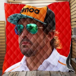 Fernando Alonso Popular Spanish Formula 1 Player Quilt Blanket