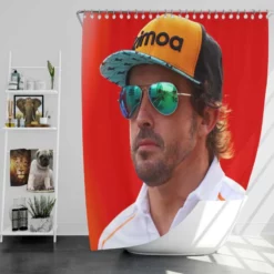 Fernando Alonso Popular Spanish Formula 1 Player Shower Curtain