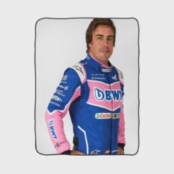 Fernando Alonso Professional Spanish Formula 1 Player Fleece Blanket 1
