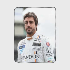 Fernando Alonso Strong Spanish Formula 1 Player Fleece Blanket 1