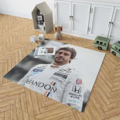 Fernando Alonso Strong Spanish Formula 1 Player Rug 1