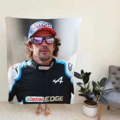 Fernando Alonso Top Ranked Spanish Formula 1 Player Fleece Blanket