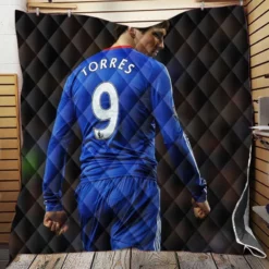 Fernando Torres Active Chelsea Player Quilt Blanket