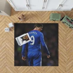 Fernando Torres Active Chelsea Player Rug