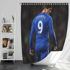Fernando Torres Active Chelsea Player Shower Curtain