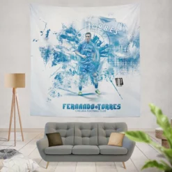 Fernando Torres Chelsea Officiel Player Tapestry