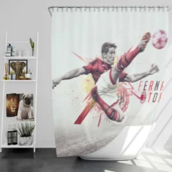 Fernando Torres Competitive AC Milan Football Player Shower Curtain