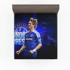 Fernando Torres Energetic Soccer Player Fitted Sheet