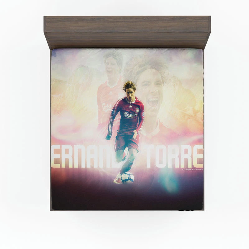 Fernando Torres English League Soccer Player Fitted Sheet