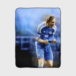 Fernando Torres Exciting Football Player Fleece Blanket 1