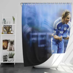 Fernando Torres Exciting Football Player Shower Curtain
