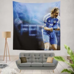 Fernando Torres Exciting Football Player Tapestry
