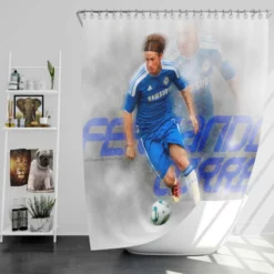 Fernando Torres La Liga Football Player Shower Curtain