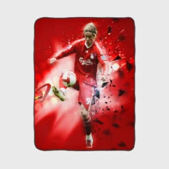 Fernando Torres Popular Liverpool Player Fleece Blanket 1