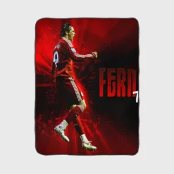 Fernando Torres Professional Soccer Player Fleece Blanket 1