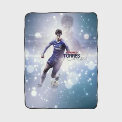 Fernando Torres Strong Spanish Player Fleece Blanket 1