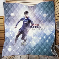 Fernando Torres Strong Spanish Player Quilt Blanket