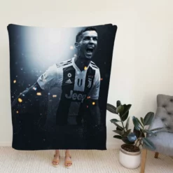 Flexible Juventus Football Player Cristiano Ronaldo Fleece Blanket