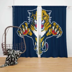 Florida Panthers Exellelant NHL Hockey Club Window Curtain