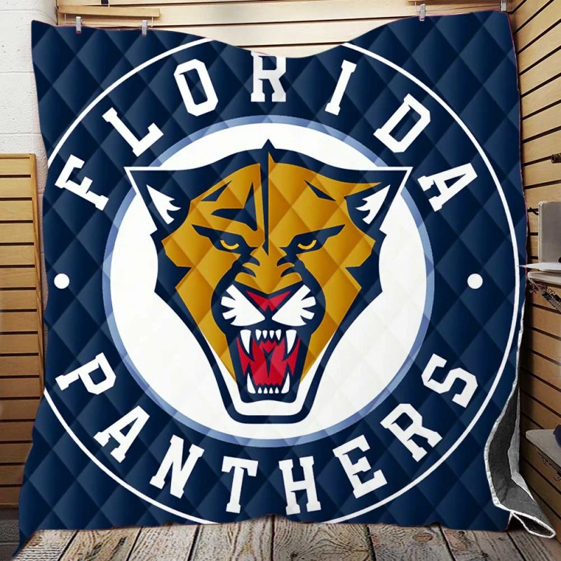 Florida Panthers Professional NHL Hockey Team Quilt Blanket