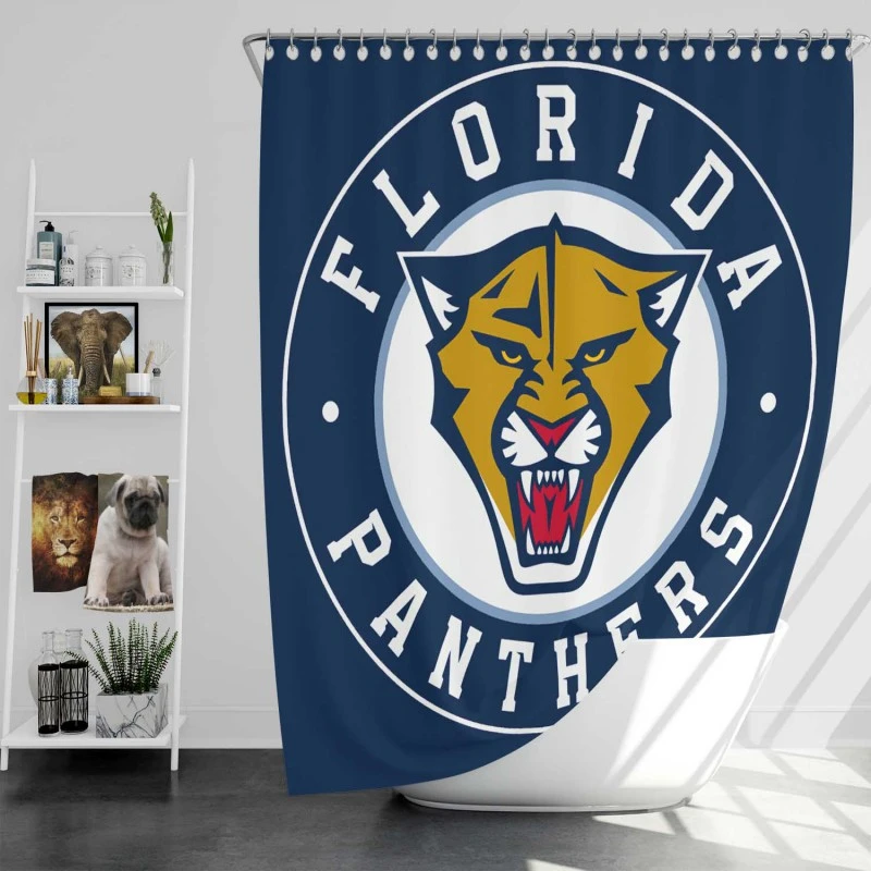 Florida Panthers Professional NHL Hockey Team Shower Curtain